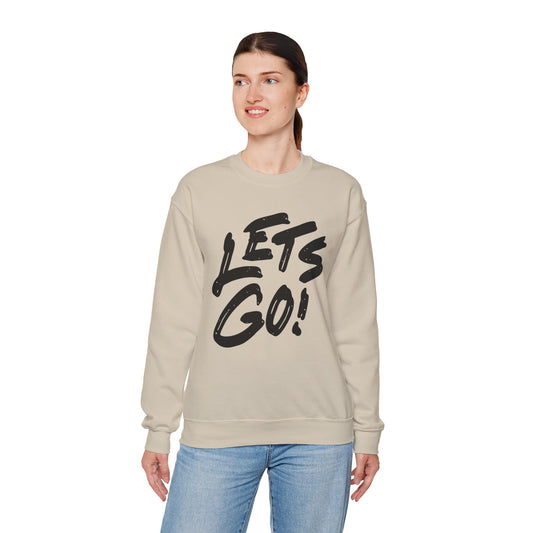 Crewneck Sweatshirt LET'S GO Sports Tailgate Fun Events