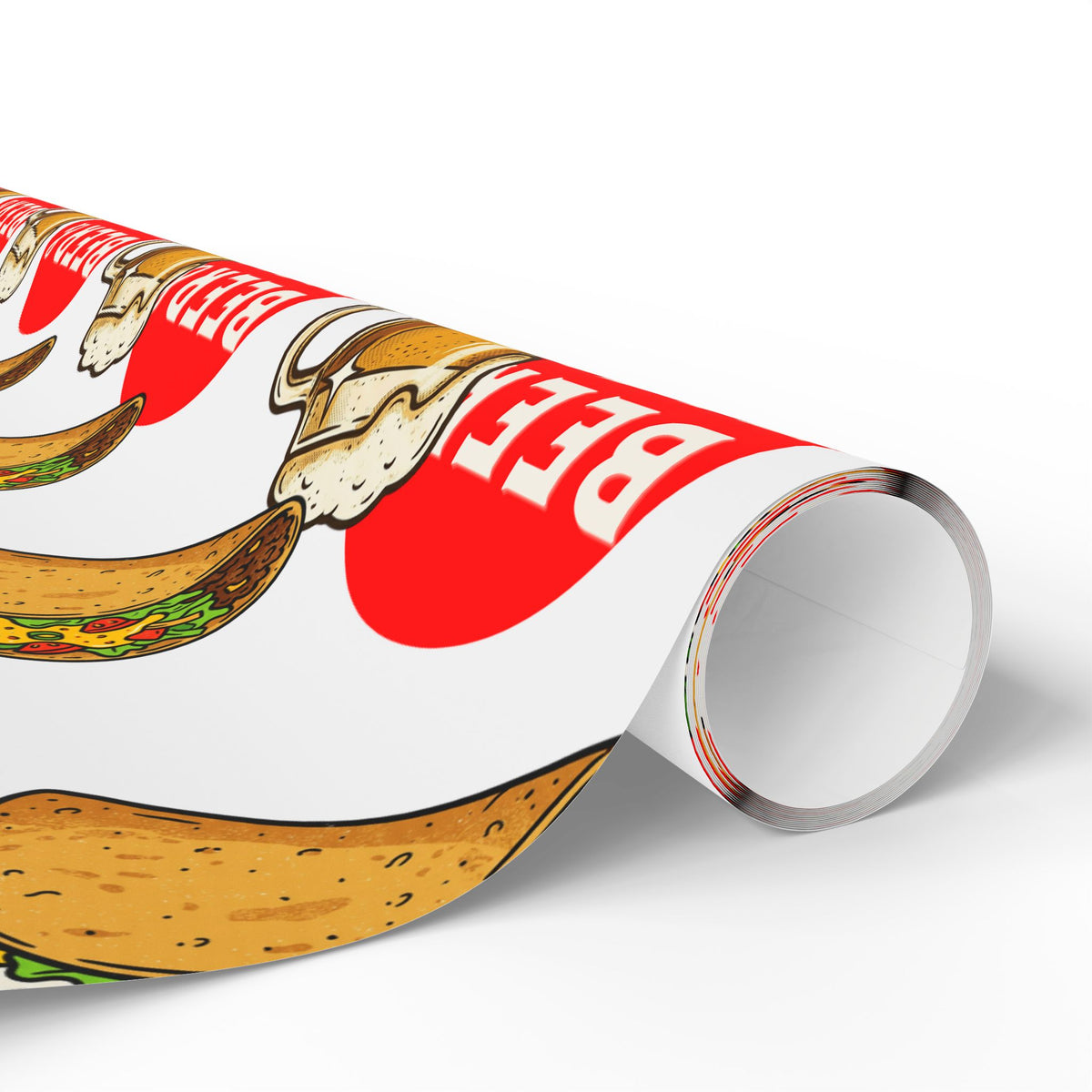 Beer & Tacos Wrapping Paper — Festive Christmas Holiday Gift Wrap