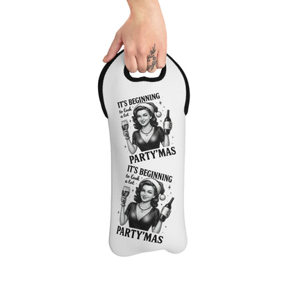 Christmas Season I'ts Beginning to Look a lot like PARTY'MAS Wine & Spirits Tote Bag