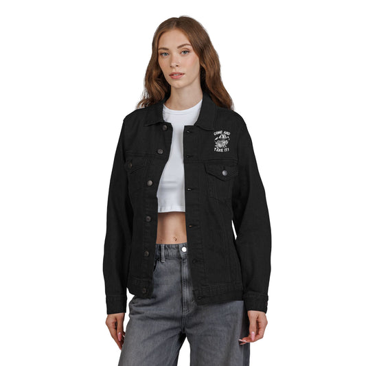 COME and Take IT Denim Jacket - Black or Denim