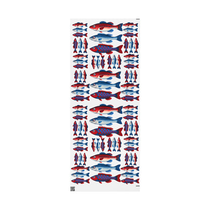Colorful Fish Wrapping Paper, Festive Gift Wrap for Birthdays, Holidays, Parties, Eco-Friendly, Unique Design