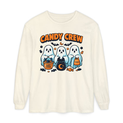 Halloween Ghosts Candy Crew Long Sleeve T-Shirt