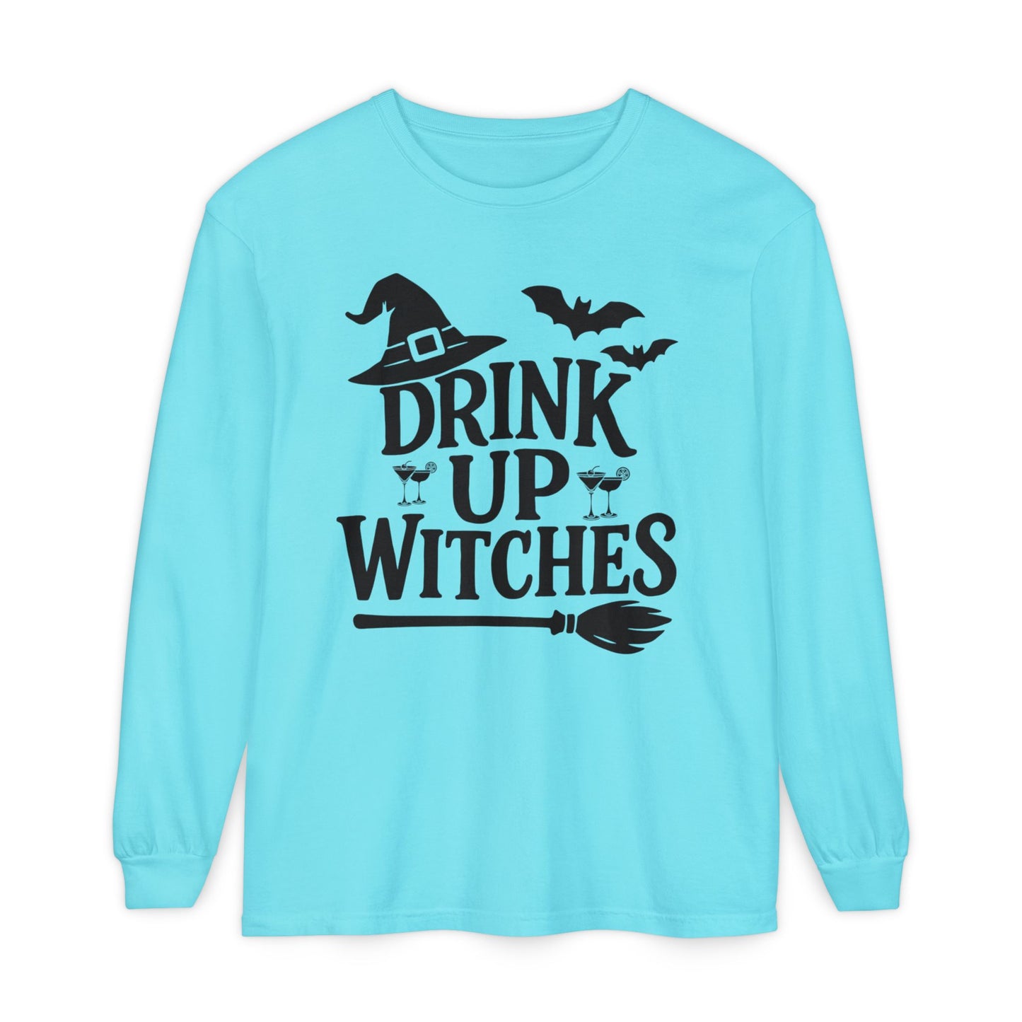 Funny Halloween Long Sleeve T-Shirt - Drink Up Witches