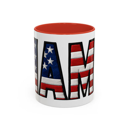Patriotic AMERICA Flag MAMA Accent Coffee Mug 11 or 15oz