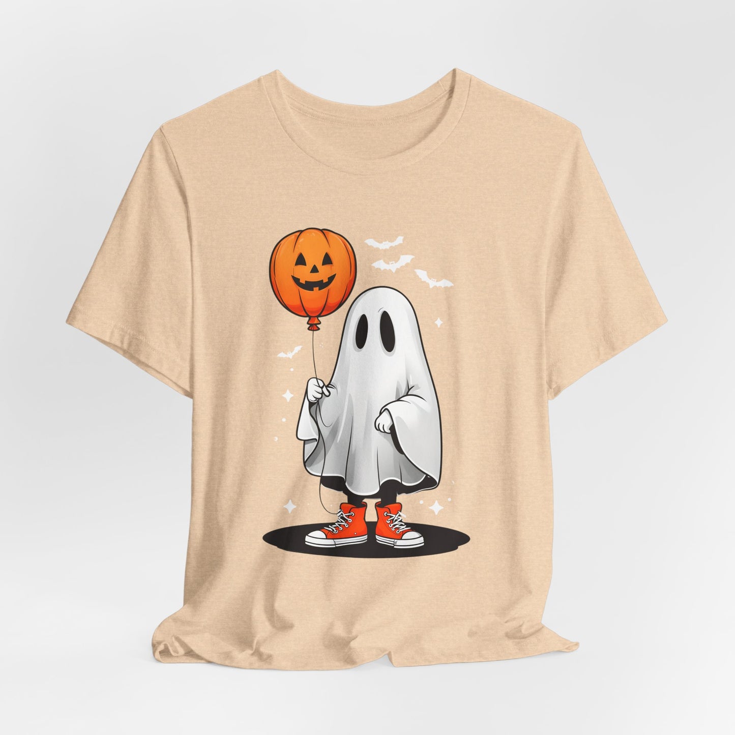Ghost Tee with Orange Hightops and Pumpkin Balloon