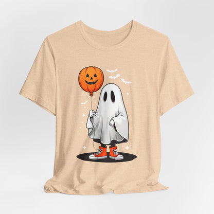 Ghost Tee with Orange Hightops and Pumpkin Balloon