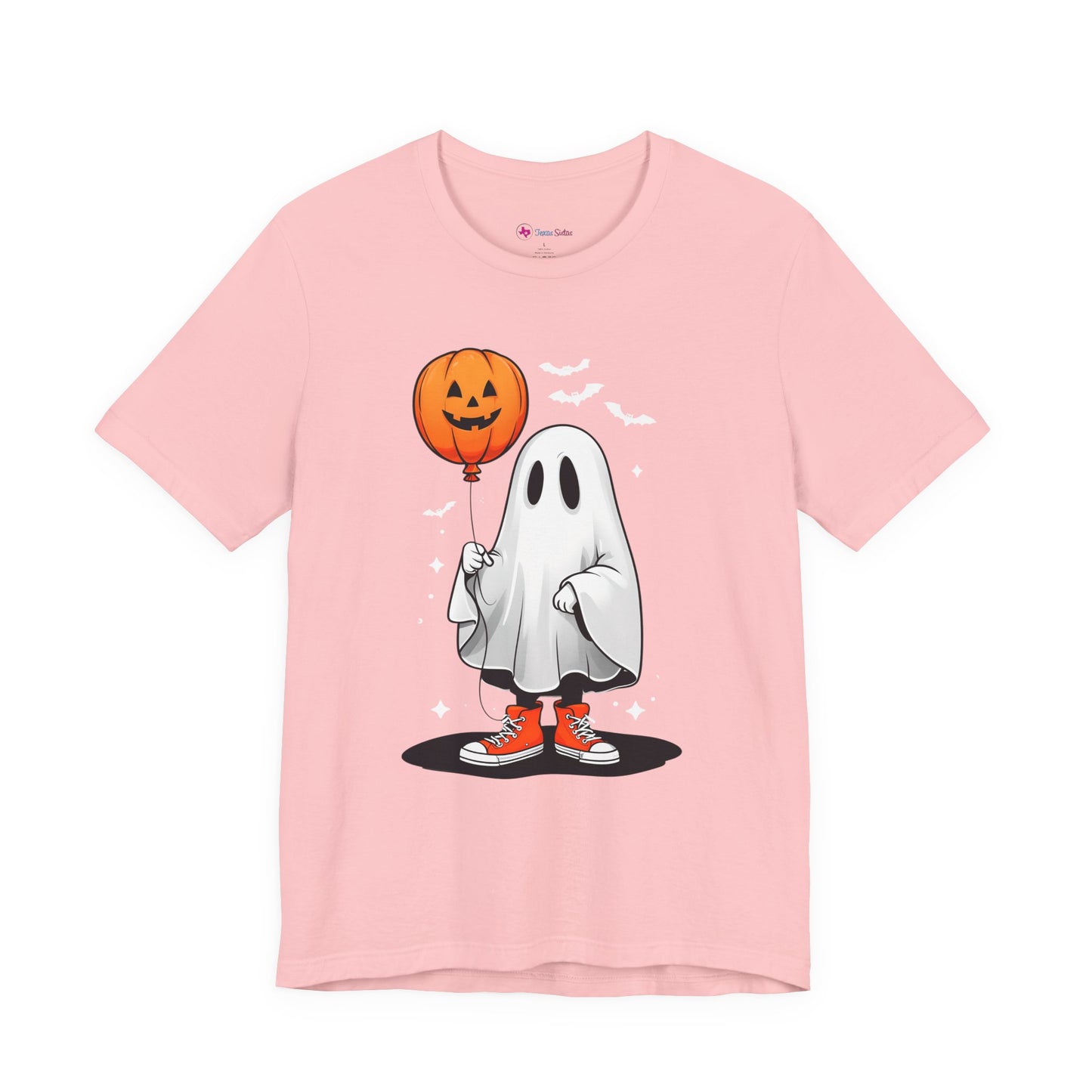 Ghost Tee with Orange Hightops and Pumpkin Balloon
