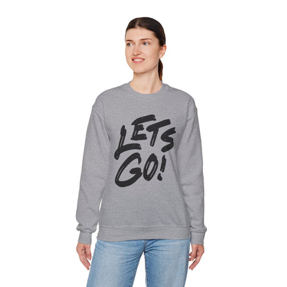 Crewneck Sweatshirt LET'S GO Sports Tailgate Fun Events