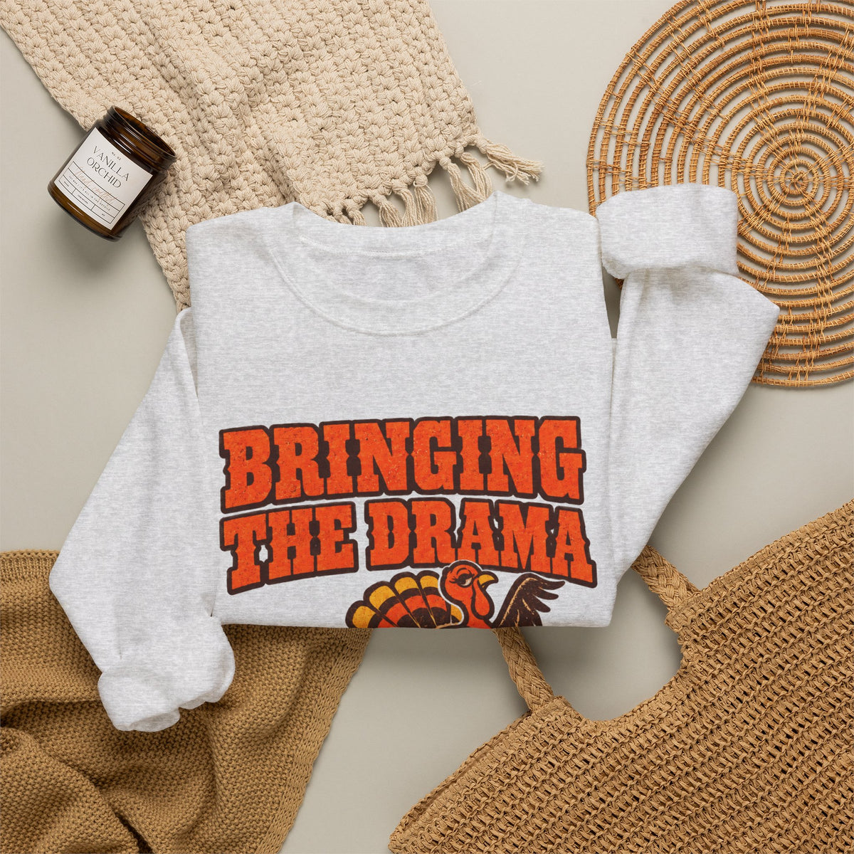 Bringing the Drama & the Queso Thanksgiving Sweatshirt