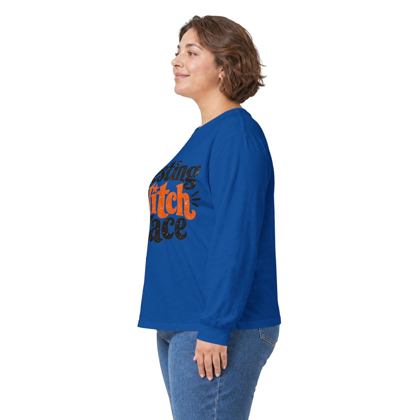 Resting Witch Face Long Sleeve T-Shirt — Funny Halloween Witch Shirt