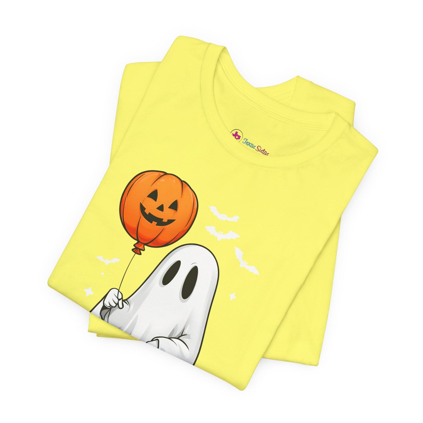 Ghost Tee with Orange Hightops and Pumpkin Balloon