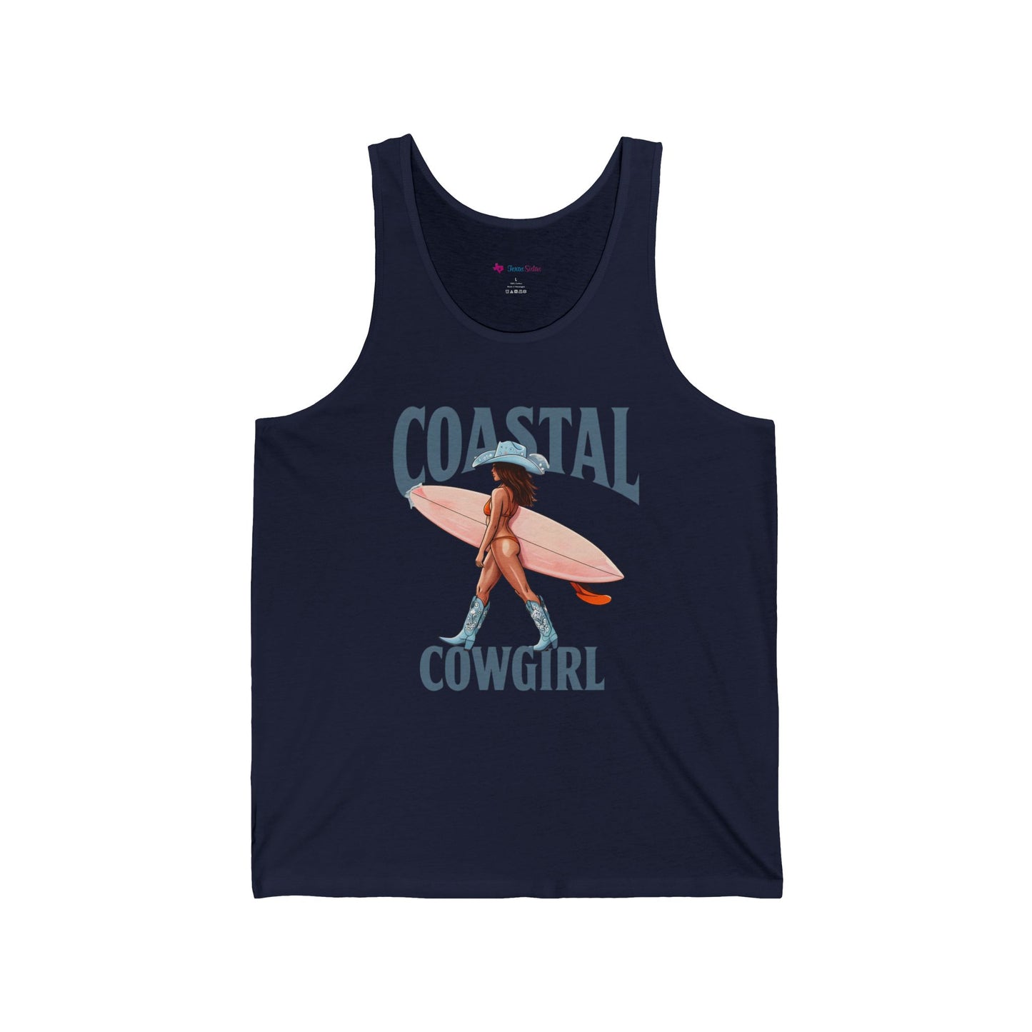 Coastal Cowgirl Surf Tank Top – Beachy Western Surfing Graphic Tank