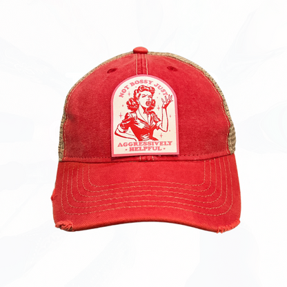 Not Bossy Just Aggressively Helpful Trucker HAT