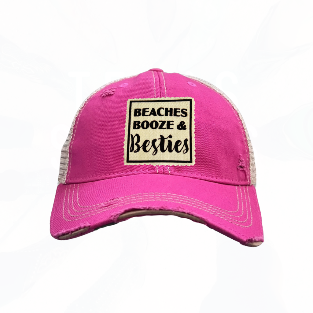 Beaches Booze & Besties Trucker Hats - 6 Colors