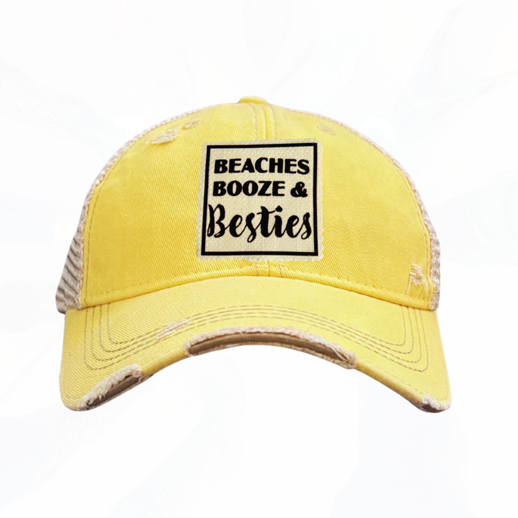 Beaches Booze & Besties Trucker Hats - 6 Colors