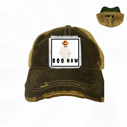 BOO HAW Trucker Hat Halloween Hat