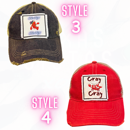 Fun Mardis Gras & Crawfish Season Trucker Hats