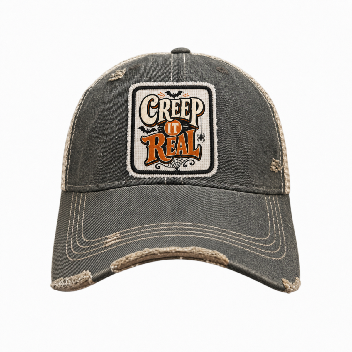 CREEP IT REAL Halloween Patch Trucker Hats
