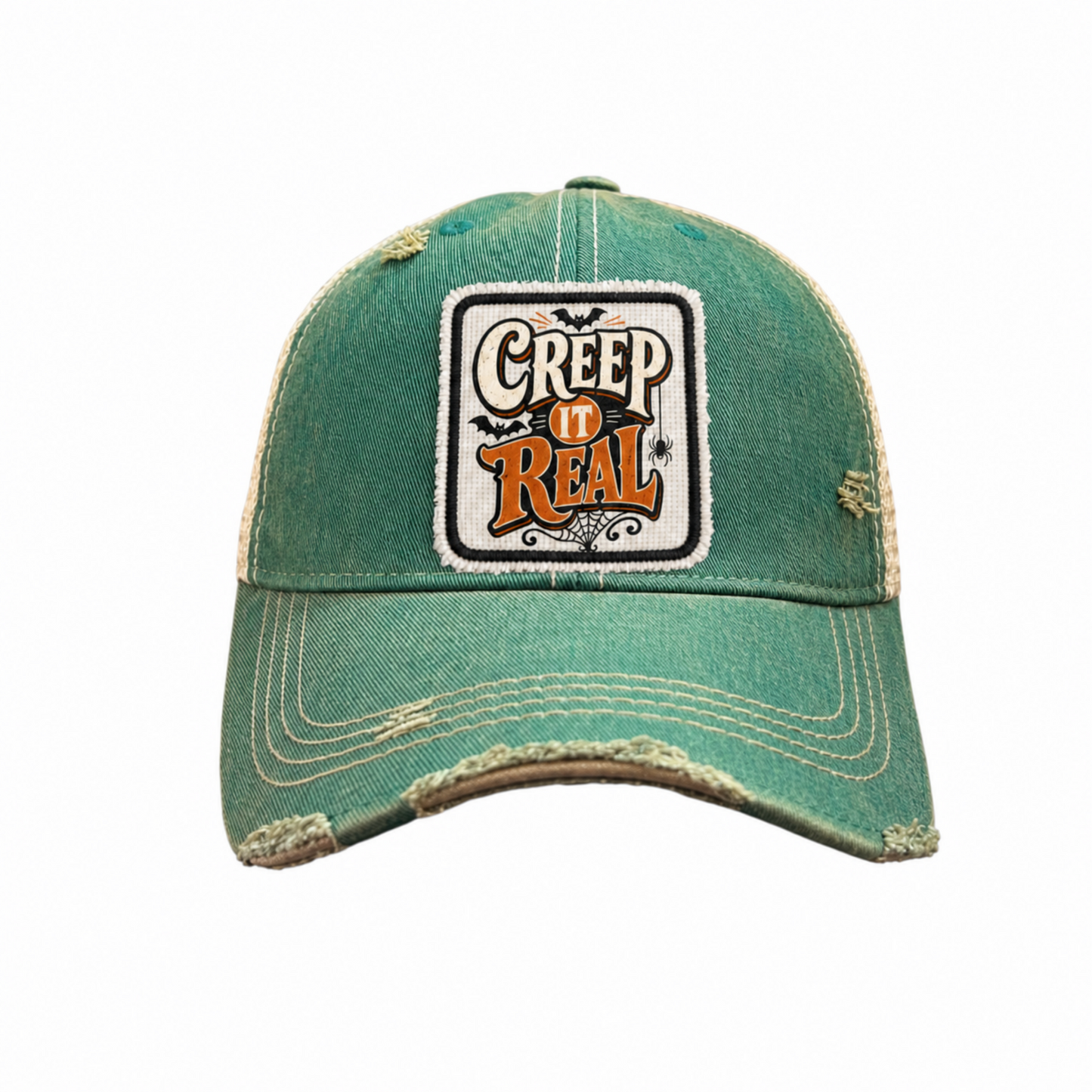 CREEP IT REAL Halloween Patch Trucker Hats