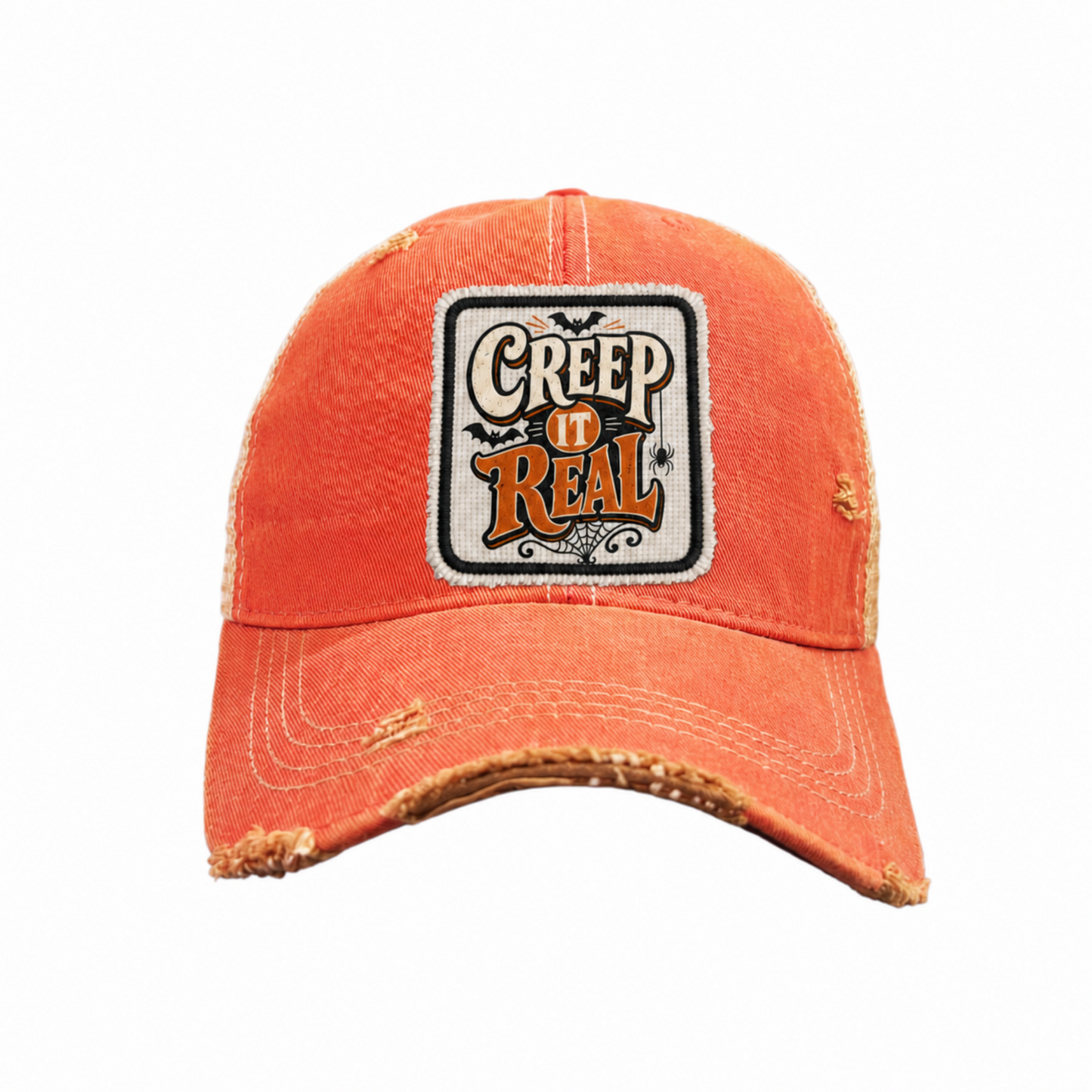 CREEP IT REAL Halloween Patch Trucker Hats