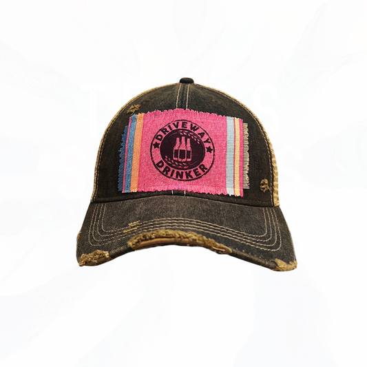Driveway Drinker Patch Trucker Hat - Lots of colors