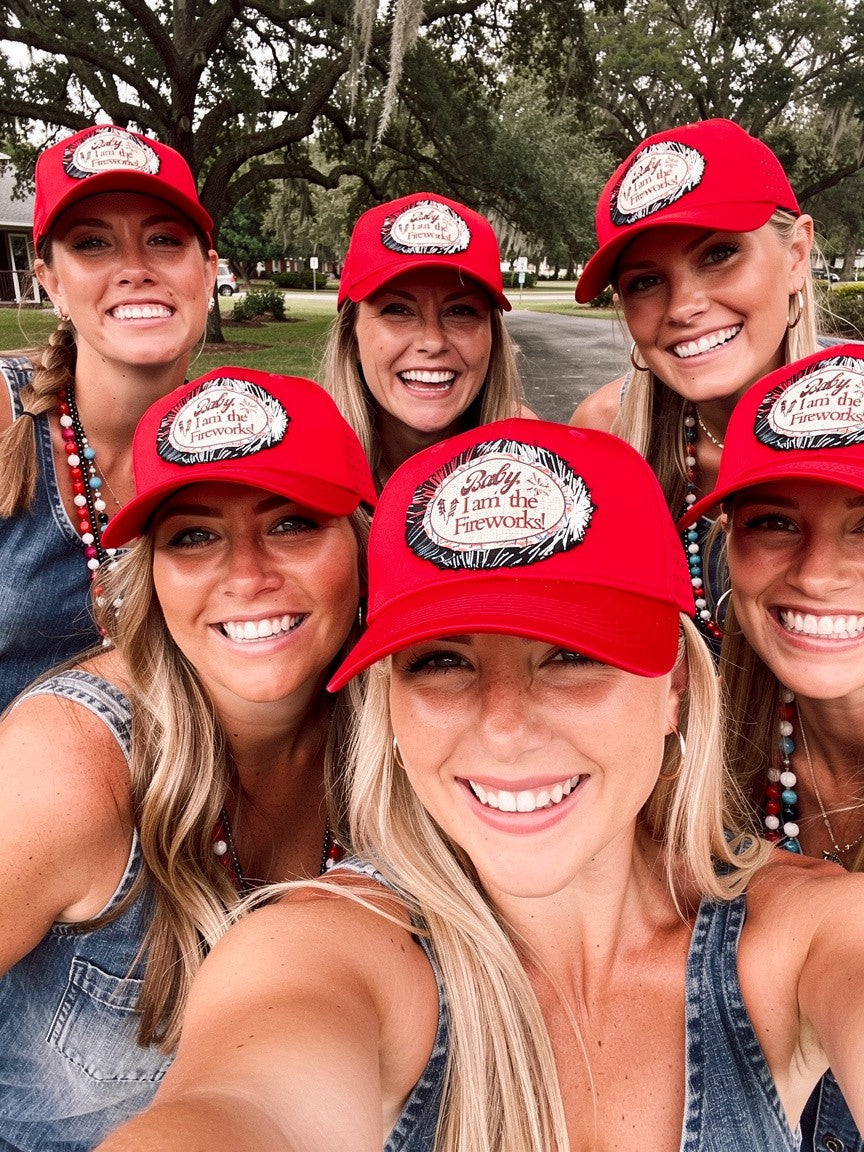 Baby I Am The Fireworks Patch Trucker Hat FIREWORKS