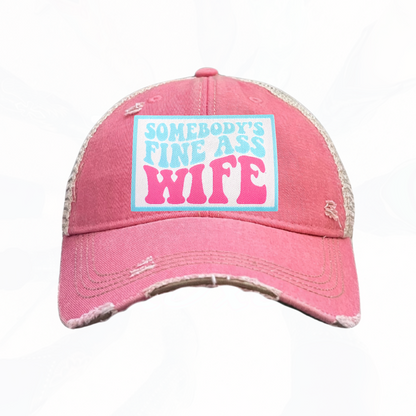 Somebody's Fine A Wife Trucker HAT