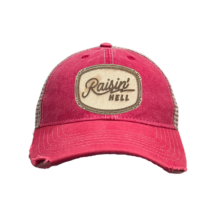 Hair-on-Hyde RAISIN' HELL Patch Hats - 9 Color CHOICES
