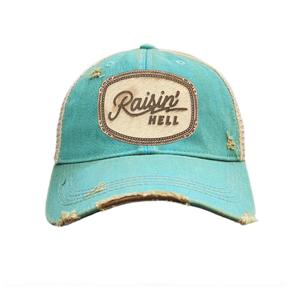 Hair-on-Hyde RAISIN' HELL Patch Hats - 9 Color CHOICES