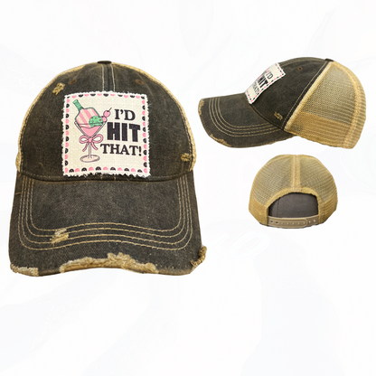 I'D HIT THAT PICKLE BALL COCKTAIL HAT