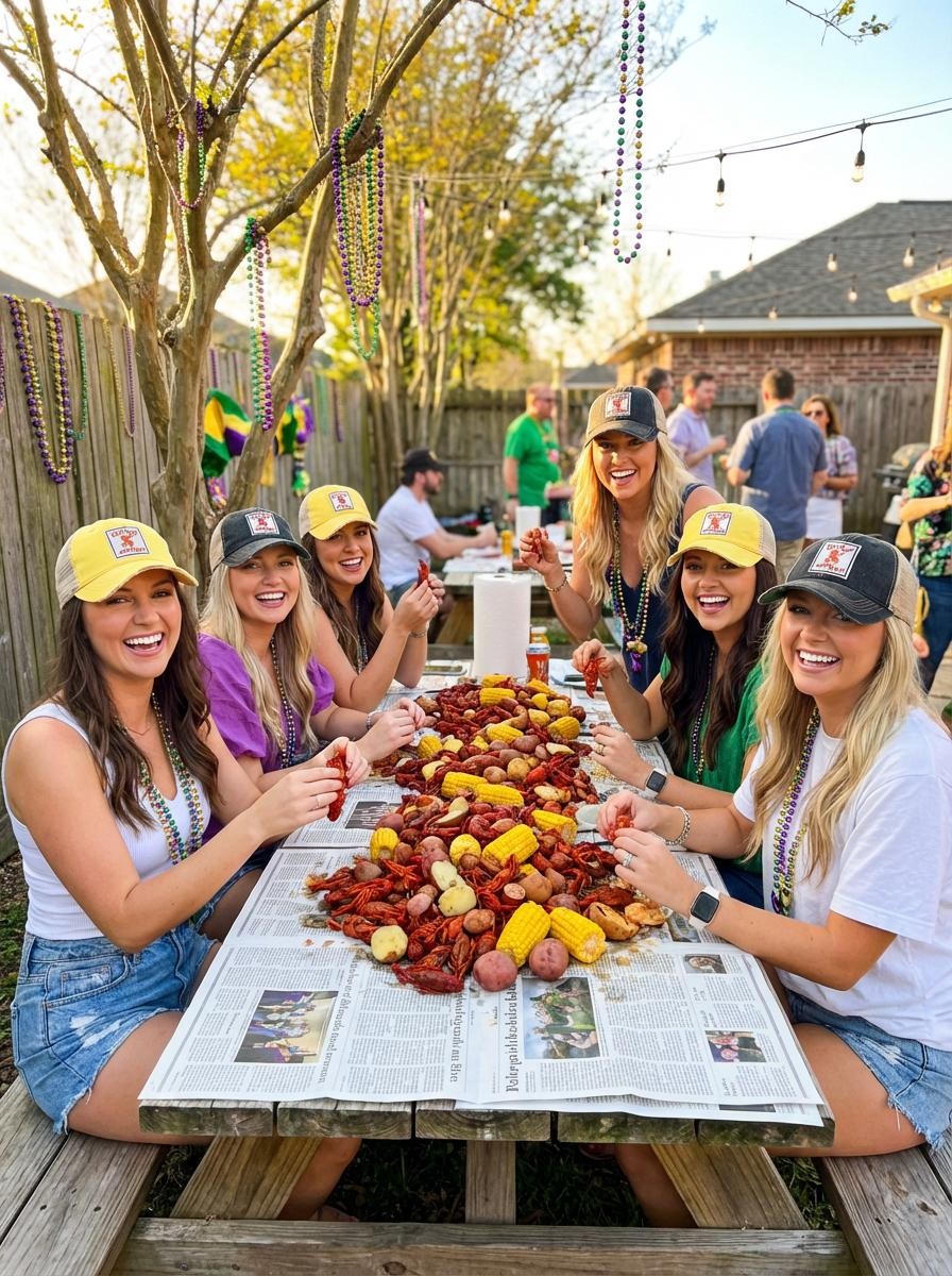 LET'S GET CRAY CRAY Crawfish Season Trucker Hats - Many Colors