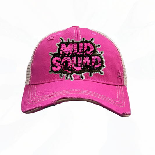 Sequinned MUD SQUAD Trucker Hats -  Fun Colors