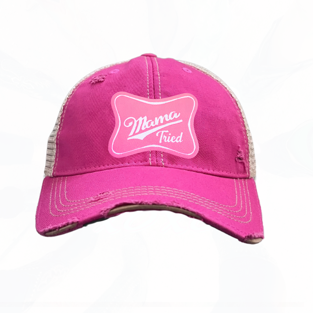 Mama Tried Pink Patch Trucker HAT