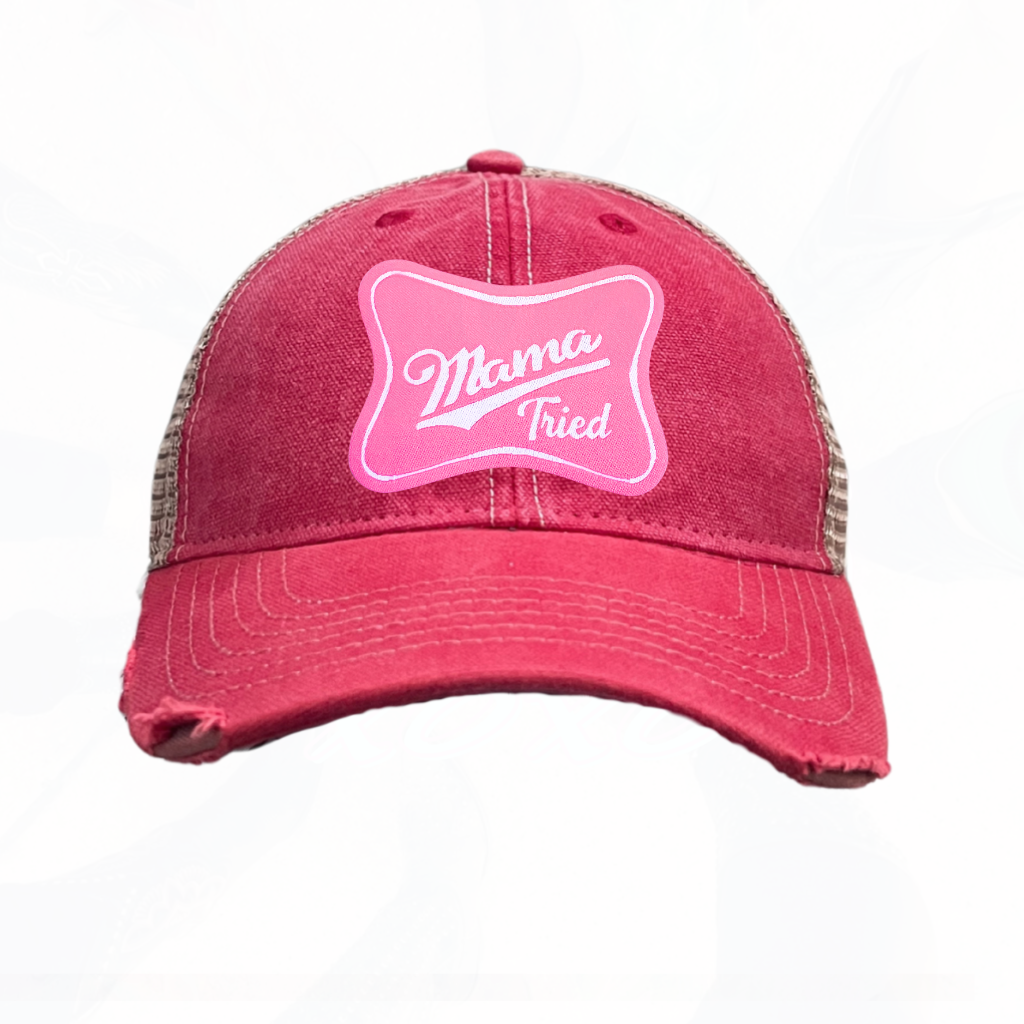 Mama Tried Pink Patch Trucker HAT
