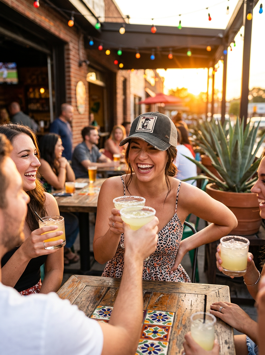 Mamacita Needs a Margarita USA Patriotic MAMA Trucker Hat