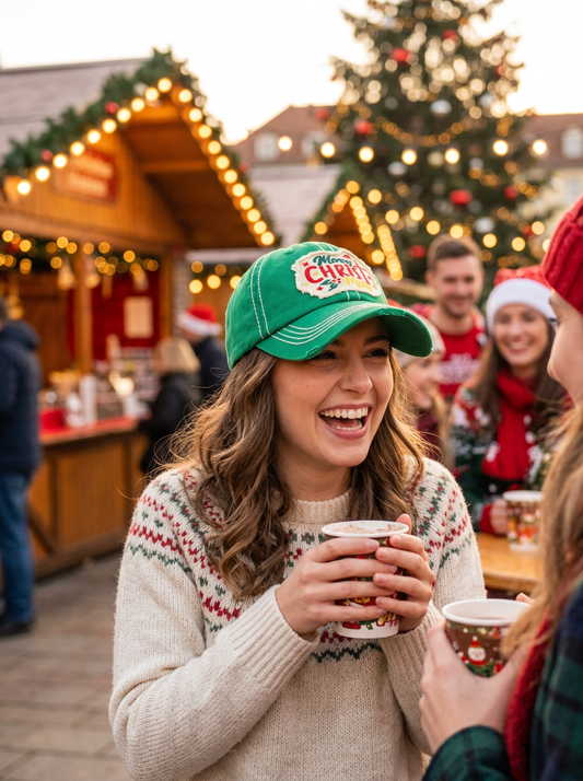 Merry CHRISTmas Santa Hats - Red or Green