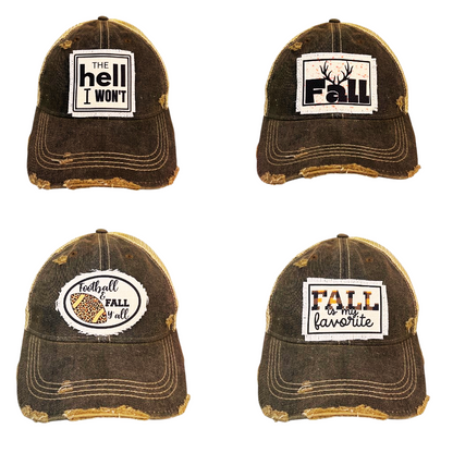 Fall Favorite Trucker Patch Hats - 4 Styles
