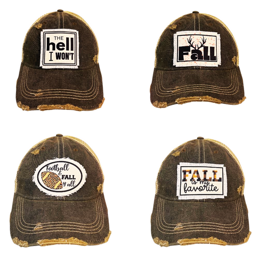 Fall Favorite Trucker Patch Hats - 4 Styles