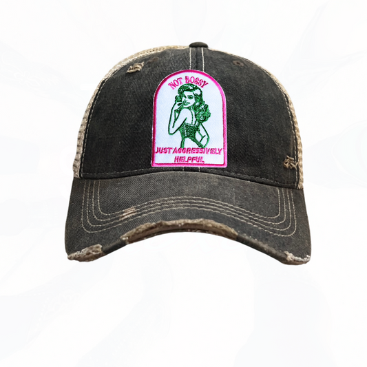 NOT BOSSY Just Aggressively Helpful Trucker Hat - 3 Colors