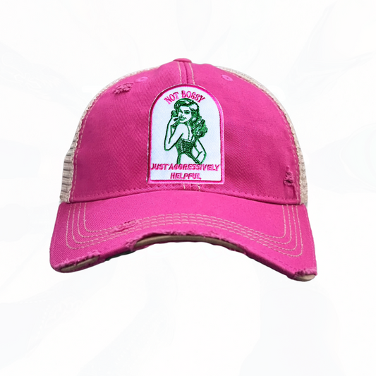 NOT BOSSY Just Aggressively Helpful Trucker Hat - 3 Colors