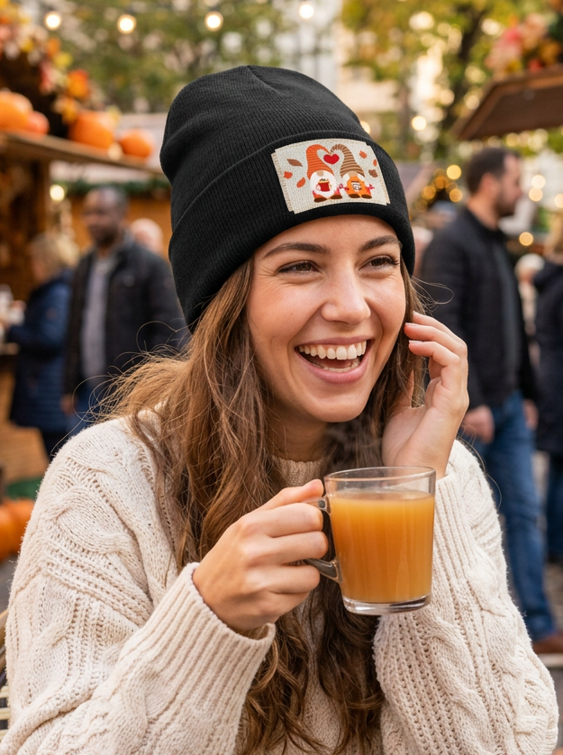 Sassy Beanie Hat - Fall Gnomes
