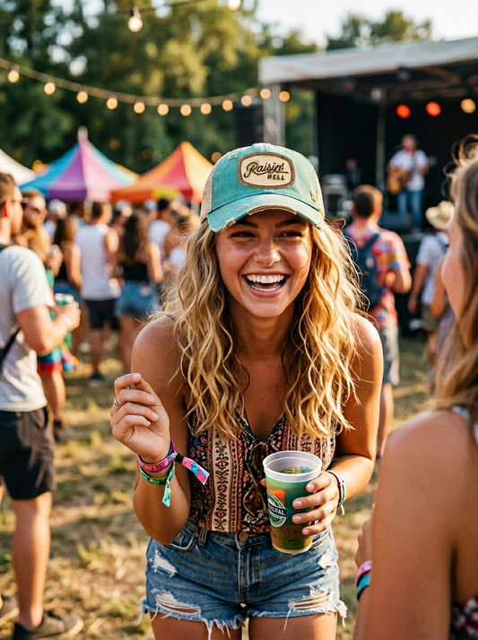 Hair-on-Hyde RAISIN' HELL Patch Hats - 9 Color CHOICES