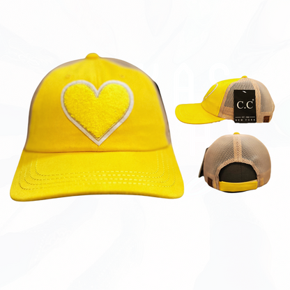 Texas Sistas FUZZY Heart Patch Hats