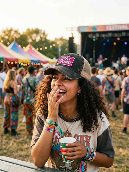 STAY WEIRD TRUCKER HAT - 6 CHOICES