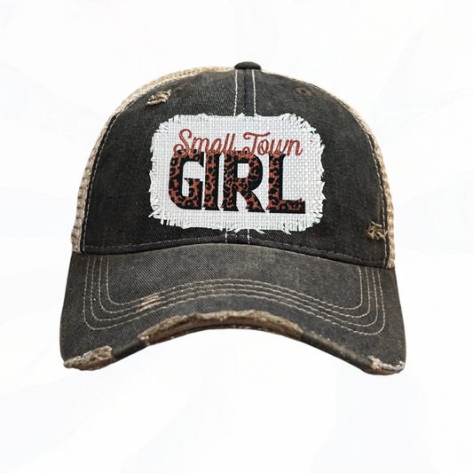 Small Town Girl Leopard Trucker Hat - 3 Colors
