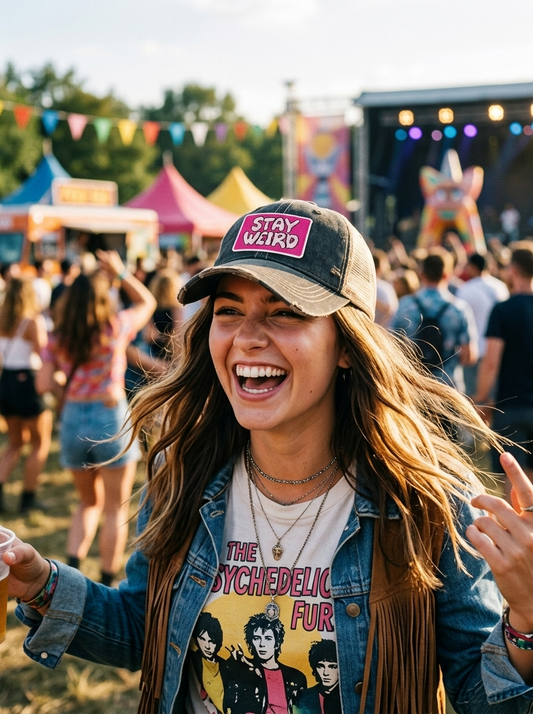 STAY WEIRD TRUCKER HAT - 6 CHOICES