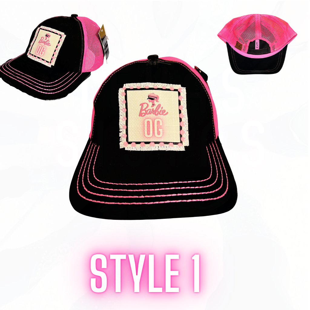 BARBIE OG Trucker Hat - CC or Distressed So Cute!