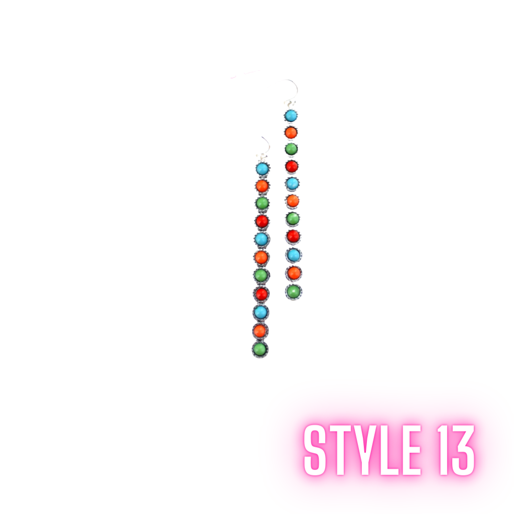 Stone & Fringe Earrings Collection