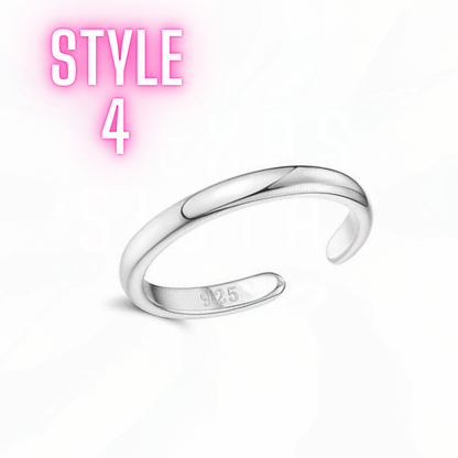 Sterling Silver Toe Rings - Many Styles