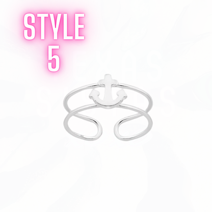 Sterling Silver Toe Rings - Many Styles